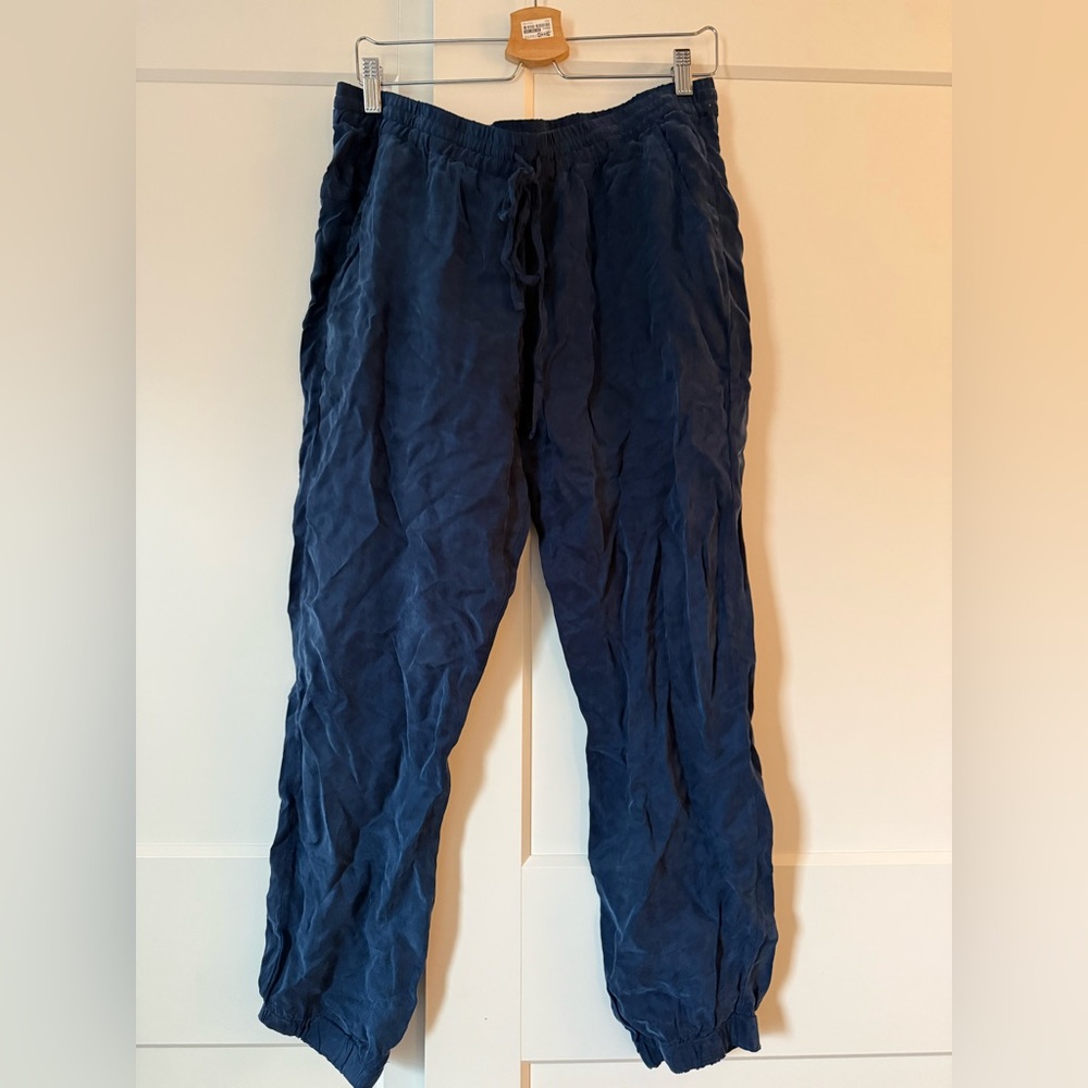 Women’s Johnny Was Dark Teal Blue Jogger Pants Sz M Athleisure Loungewear Travel